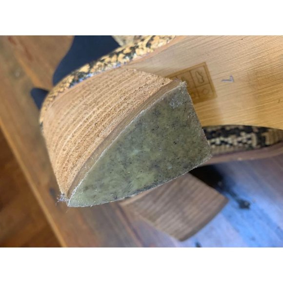 Jeffery Campbell Free People snakeskin boots, triangle heel, Woman’s Size 7 - Picture 10 of 10
